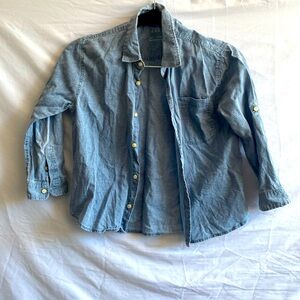 Zara jean jacket. Blue. Size small. Worn. Excellent condition shirt
